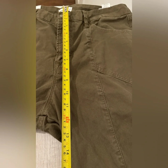 GOOD AMERICAN Cargo Pants Green Military Y2K High Rise Straight Leg Size 10 - Picture 9 of 13